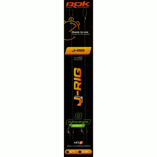 Bas de ligne ROK Fishing J-RIG Curve Shank Barbless  -... 2