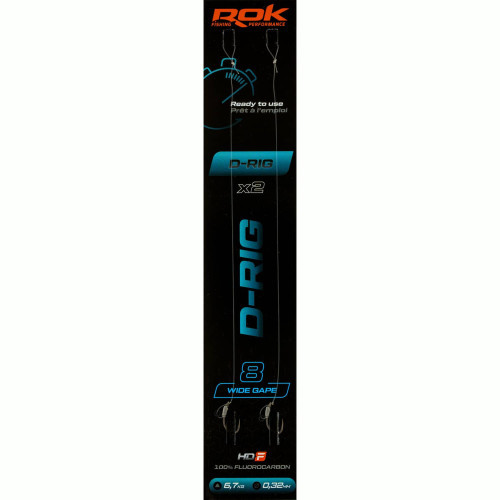 Bas de ligne ROK Fishing D-RIG Wide Gape  -  Lot de 2