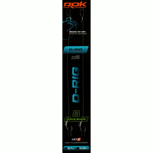 Bas de ligne ROK Fishing D-RIG Curve Shank  -  Lot de 2 2