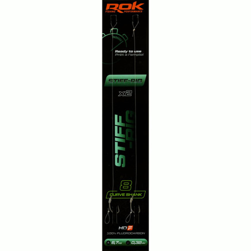 Bas de ligne ROK Fishing STIFF-RIG Curve Shank  -  Lot de 2 2