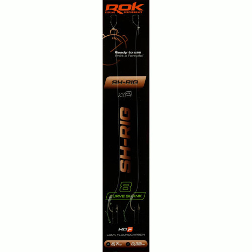 Bas de ligne ROK Fishing SH-RIG Curve Shank  - Lot de 2