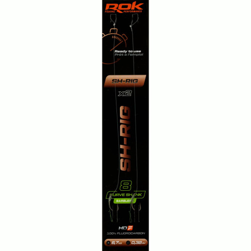 Bas de ligne ROK Fishing SH-RIG Curve Shank Barbless  -... 2