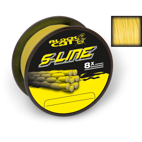 Tresse Black Cat S-Line L: 250m Yellow