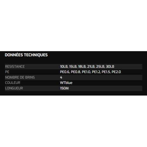 Tresse Varivas Waterblue PE  150M 2