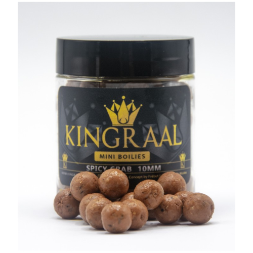 Bouillettes Kingraal Mini Boilies Spicy Crab Light Brown 50gr