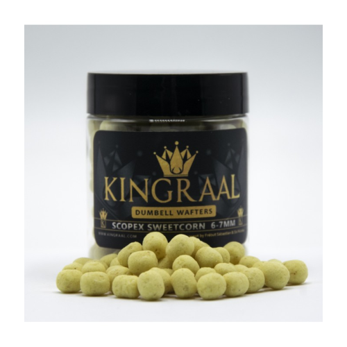 Mini Wafter Dumbell Kingraal Scopex Sweetcorn Yellow Wash Out 50gr Mix 6/7mm