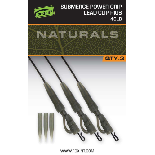 Montages Leadcore Fox Naturals Sub Power Grip Lead Clip 40lb