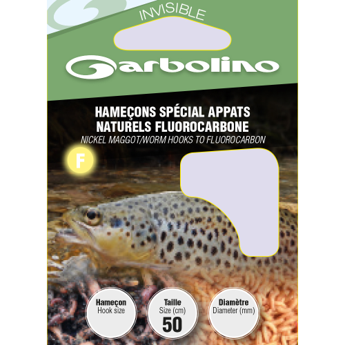 Hameçons Montés Garbolino Truite Spécial Appâts Naturels Fluorocarbone