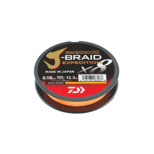 Tresse Daiwa J-Braid Exped. X8E 150m Smash Orange