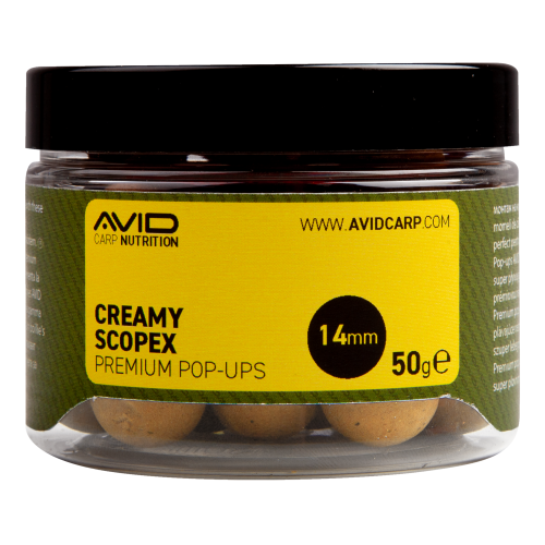 Bouillettes Flottantes Avid Carp Creamy Scopex Pop-Ups 14mm 50g