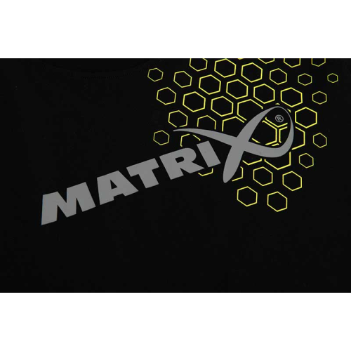 T-Shirt Matrix Hex Print T-Shirt Black