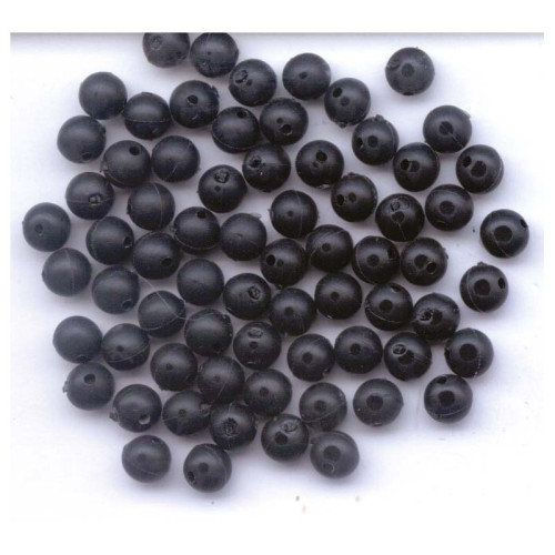 PERLES DURES "NOIRES" 4 mm -  Sach.de 50