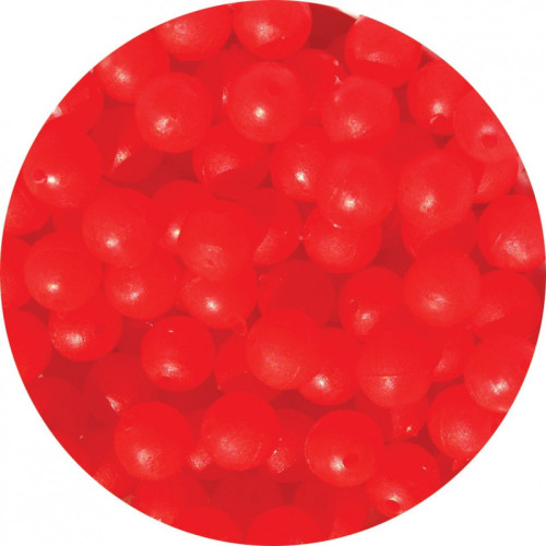 PERLES "BALAI" FLUO ROUGE 3 mm -  Sach.de 100