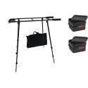 Ensemble Station A Spod Orion Concept Double 4 Pieds Télescopiques + 2 Seaux Carréq ROK 17L Black Square