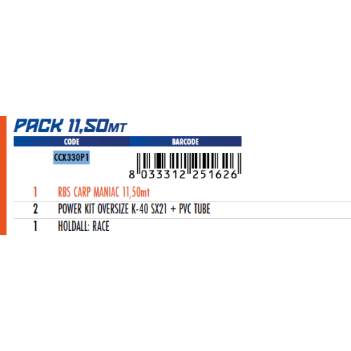 Pack Canne Au Coup Colmic Carp Maniac 11,50m