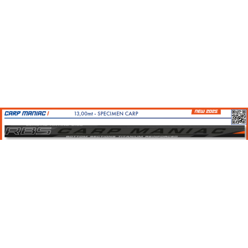 Pack Canne Au Coup Colmic Carp Maniac 13,00m