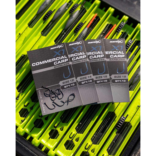 Hameçons Matrix X1 Commercial Carp Barbless 2