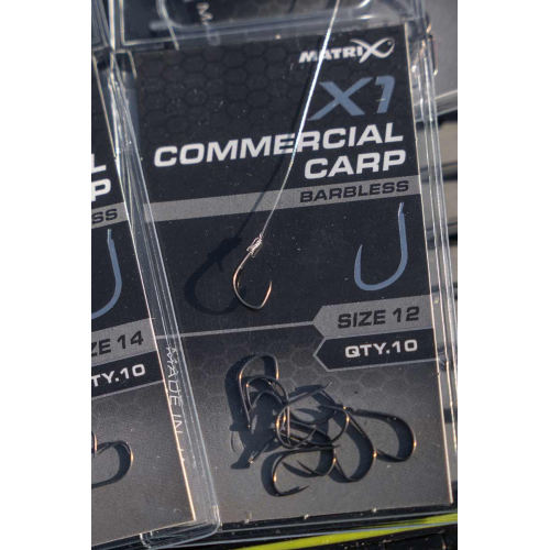 Hameçons Matrix X1 Commercial Carp Barbless