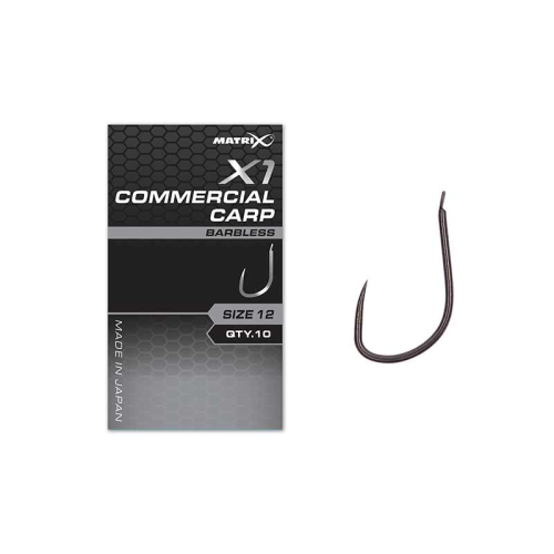 Hameçons Matrix X1 Commercial Carp Barbless