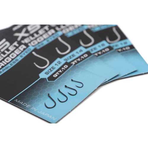 Hameçons Matrix X5 F1 Pellet Rigger Barbless - Eyed