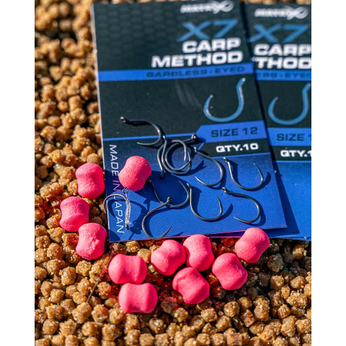 Hameçons Matrix X7 Carp Method Barbless - Eyed