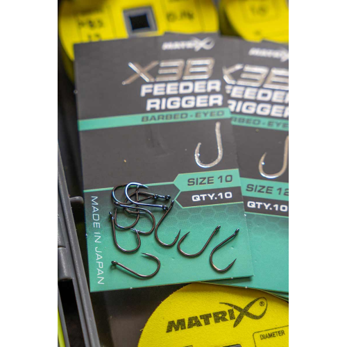 Hameçons Matrix X3B Feeder Rigger Barbed - Eyed