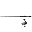 Ensemble Carnassier Shimano FX XT 240MH 14-40G+FX2500FC Avec Nylon 0.26mm