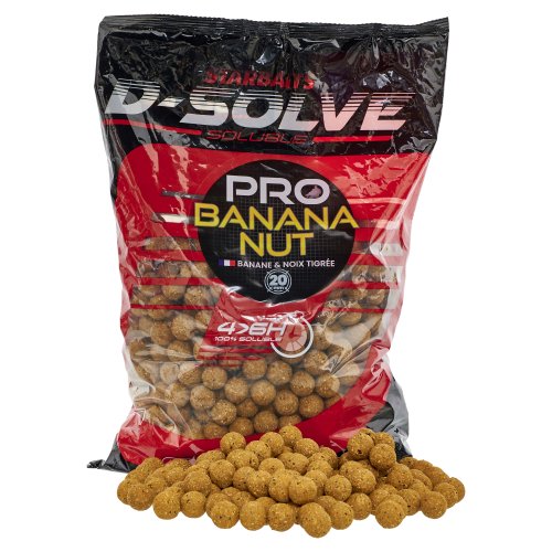 Bouillettes Solubles Starbaits Pro Banana Nut D-Solve  2,5Kg 2