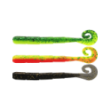 Pack Leurres Souples Westin Ned Worm Curltail 5CM 0,5G Floating Dark Water Mix 23 6PCS