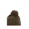 Bonnet Fox Khaki Knitted Bobble