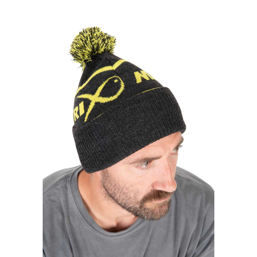 Bonnet Matrix Lime & Grey Bobble Hat