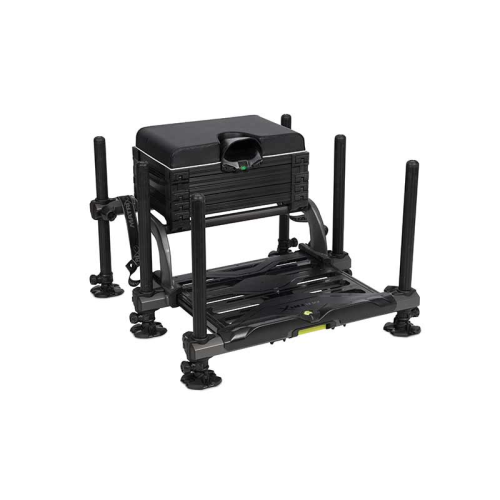 Station de pêche Matrix XR36 SL Edition coloris graphite avec pieds de 36mm et repose-pied coulissant