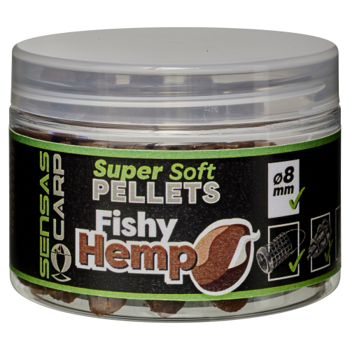 Pellets Mous Sensas Super Soft Pellets Fishy Hemp 60G