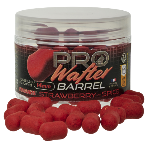 Starbaits Pro Strawberry Spice Wafter Barrel 50G