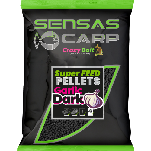 Pellets Sensas Super Feed Pellets Garlic Dark 650G 2