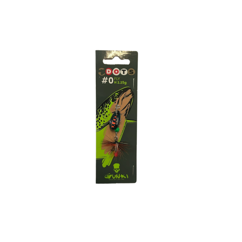 Cuiller Gunki Dots Fly 0H Full Black-Orange