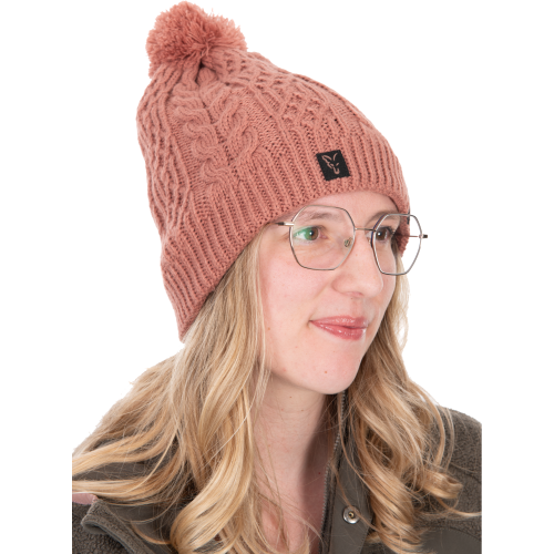 Bonnet Fox Ladies Knitted Bobble