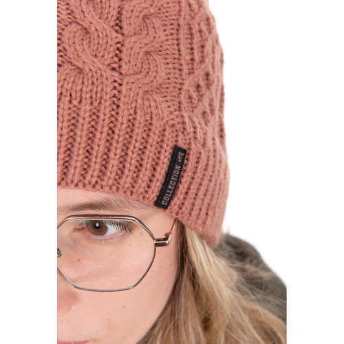 Bonnet Fox Ladies Knitted Bobble