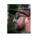 Lunettes Polarisantes Fox Collection Black Orange Shades - Brown Lens