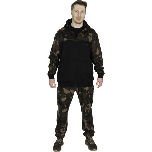 Sweat Fox LW BLack / Camo Split Zip Hoody
