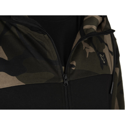Sweat Fox LW BLack / Camo Split Zip Hoody