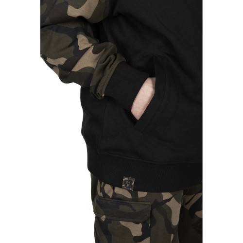 Sweat Fox LW BLack / Camo Split Zip Hoody