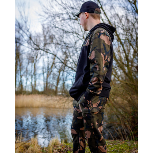 Sweat Fox LW BLack / Camo Split Zip Hoody