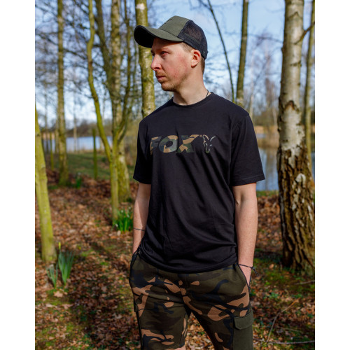 T-Shirt Fox Black / Camo Logo T Shirt