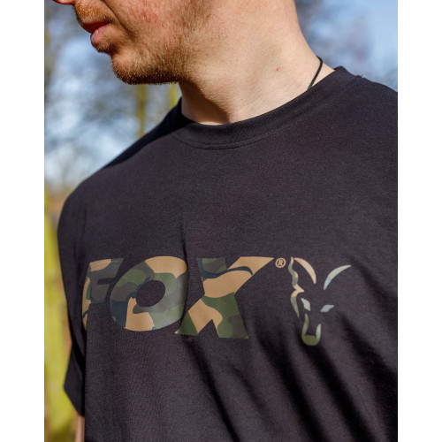 T-Shirt Fox Black / Camo Logo T Shirt