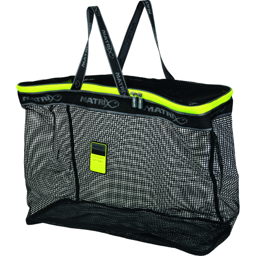 Sac filet Matrix Dip & Dry Large en maille caoutchoutée noire pour le séchage des bourriches