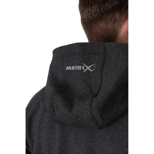 Sweat Matrix Charcoal Marl Zip Hoody