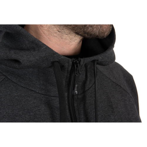 Sweat Matrix Charcoal Marl Zip Hoody