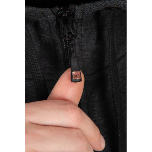 Sweat Matrix Charcoal Marl Zip Hoody