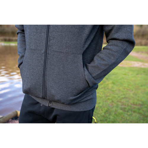 Sweat Matrix Charcoal Marl Zip Hoody